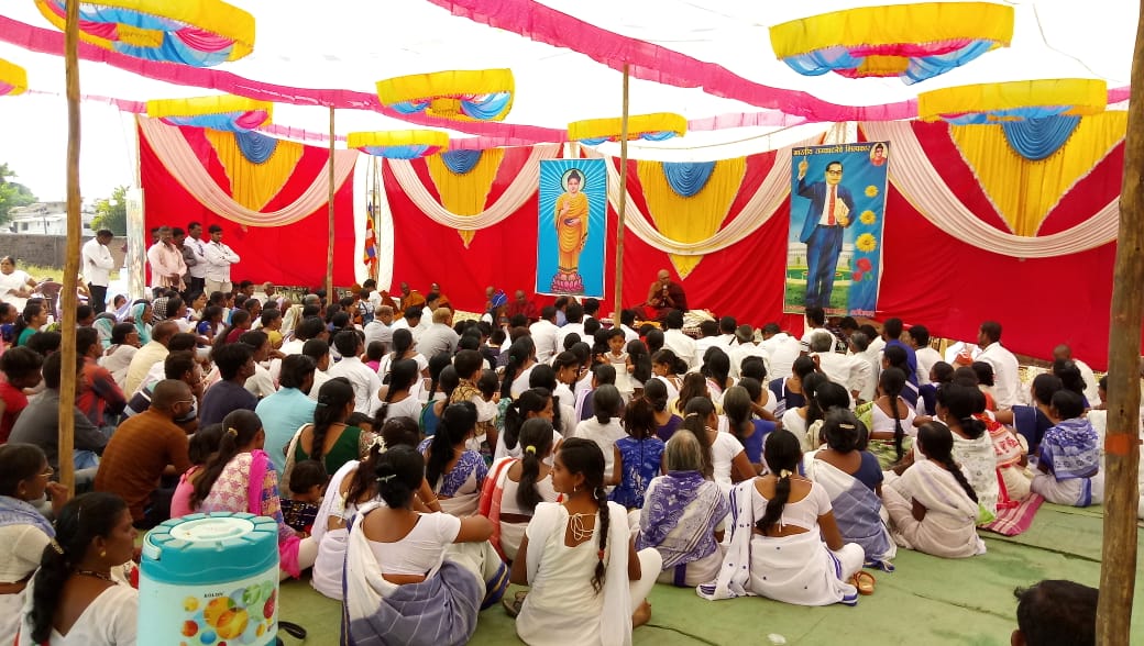 द्विशताब्दी शौर्य समार्पण सोहळा धम्मयात्रा (पदयात्रा) चे शंकरपूर मध्ये भव्य स्वागत