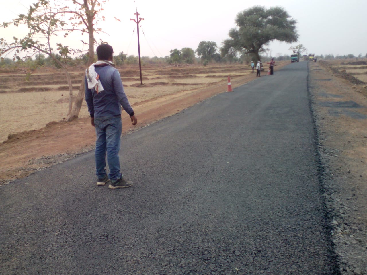 मासळ पळसगांव पेटगाव रस्त्याच्या कामात अनियमितता