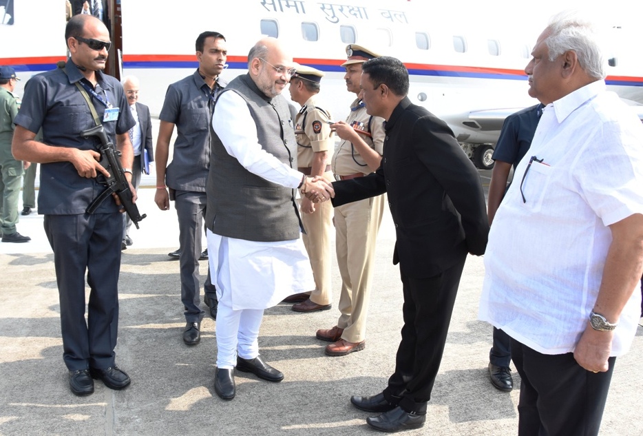 केंद्रीय गृहमंत्री अमित शहा यांचे पुण्यात आगमन