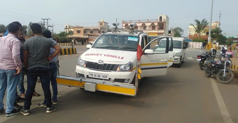 राष्ट्रीय महा मार्ग रस्ते तपासणी वाहन नागभिड येथे दाखल