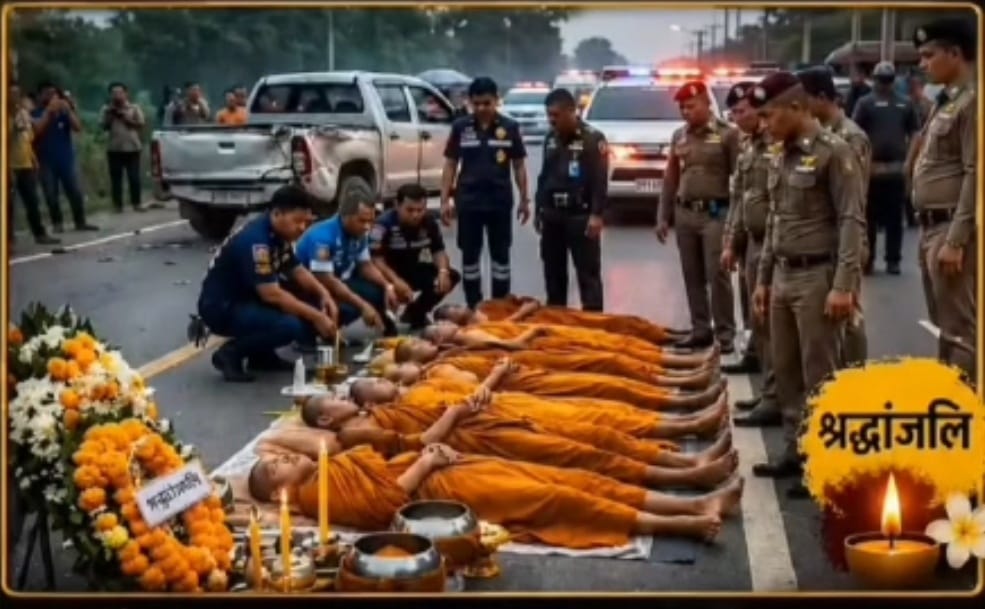 थायलंडमध्ये भीषण दुर्घटना; निष्पाप भिक्षूंवर काळाचा घाला!